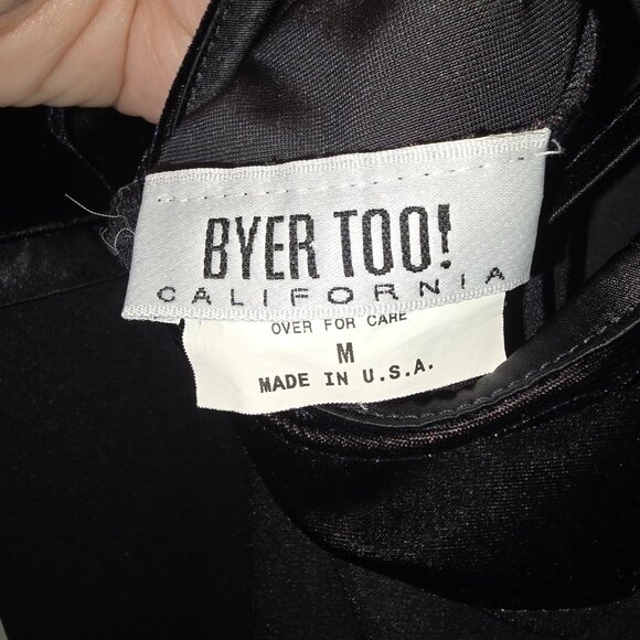 BYER TOO! sz M Vintage Y2K 90s Maxi Formal Dress Gown Gothic Romantic Velvet Top - Picture 6 of 11